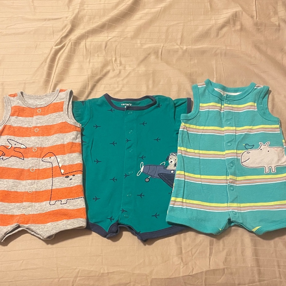 Carter's Summer Rompers Bundle | sizes 3m and 6m